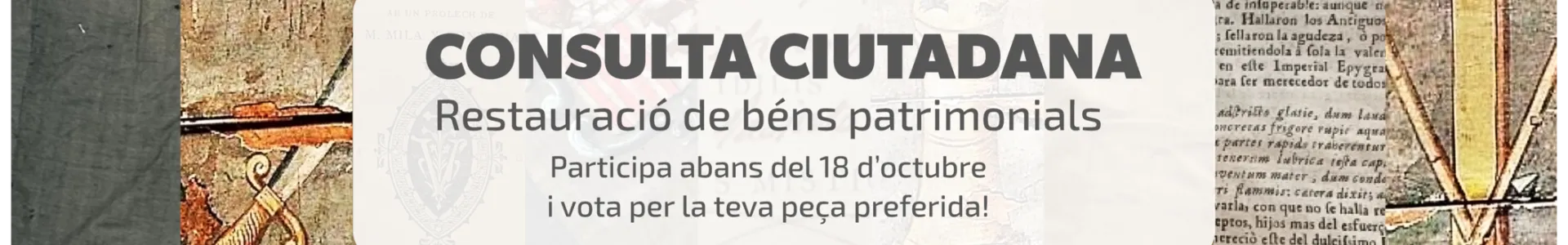 CONSULTA CIUTADANA RESTAURACIÓ BÉNS PATRIMONIALS 2024